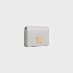 TRIOMPHE BUSINESS CARD HOLDER in SHINY CALFSKIN