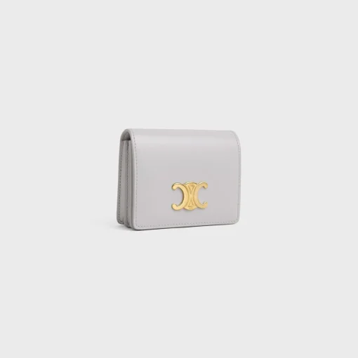 TRIOMPHE BUSINESS CARD HOLDER in SHINY CALFSKIN