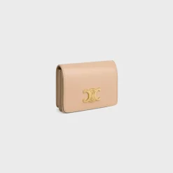 TRIOMPHE BUSINESS CARD HOLDER in SHINY CALFSKIN