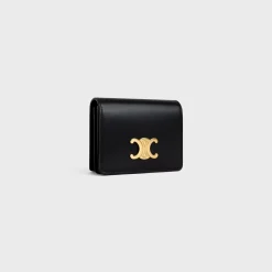 TRIOMPHE BUSINESS CARD HOLDER in SHINY CALFSKIN