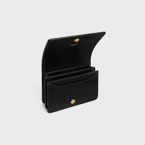 TRIOMPHE BUSINESS CARD HOLDER in SHINY CALFSKIN