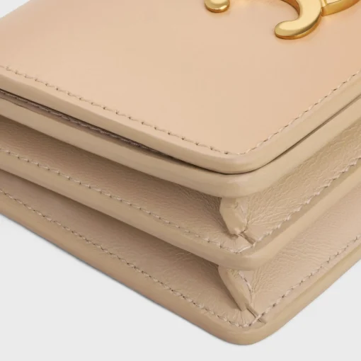 TRIOMPHE BUSINESS CARD HOLDER in SHINY CALFSKIN