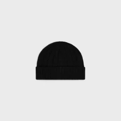 triomphe cable-knit beanie in cashmere