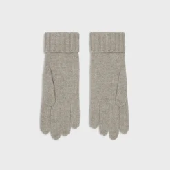 triomphe cable-knit gloves in cashmere