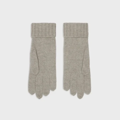 triomphe cable-knit gloves in cashmere