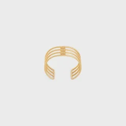 Triomphe Cage Cuff in Brass with Gold Finish