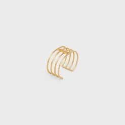 Triomphe Cage Cuff in Brass with Gold Finish