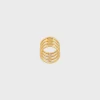 Triomphe Cage Ring in Brass with Gold Finish