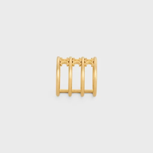 Triomphe Cage Ring in Brass with Gold Finish