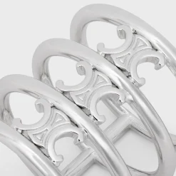 Triomphe Cage Ring in Brass with Rhodium Finish