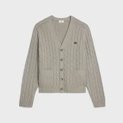 triomphe cardigan in cable-knit cashmere