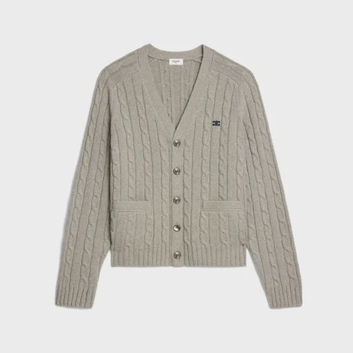 triomphe cardigan in cable-knit cashmere