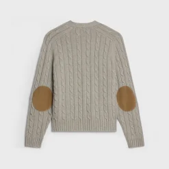 triomphe cardigan in cable-knit cashmere