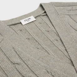 triomphe cardigan in cable-knit cashmere