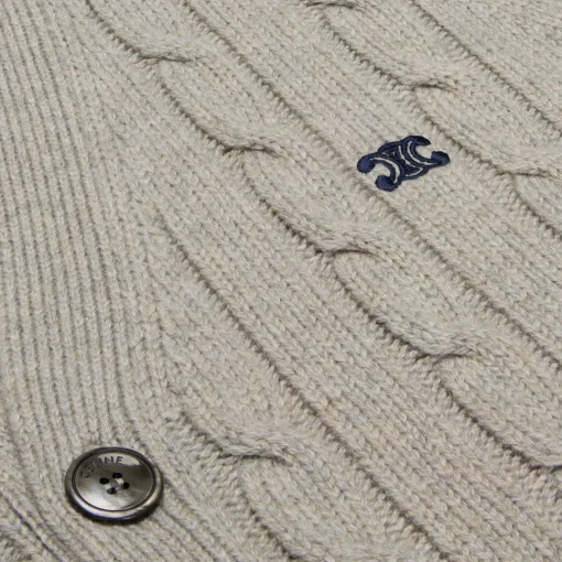 triomphe cardigan in cable-knit cashmere