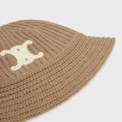 triomphe cloche beanie in cashmere