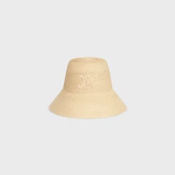 triomphe cloche hat in straw