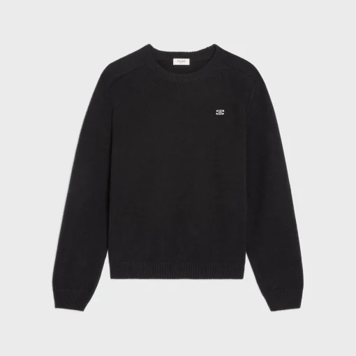 triomphe crew neck sweater in wool and cashmere