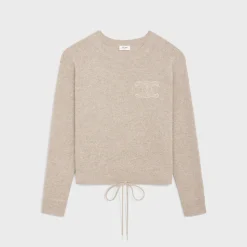 triomphe crew neck sweater in wool and cashmere
