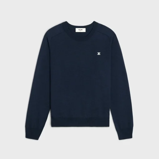 triomphe crew neck sweater in wool