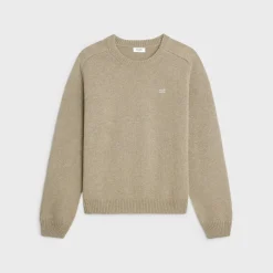 triomphe crew neck sweater in wool and cashmere