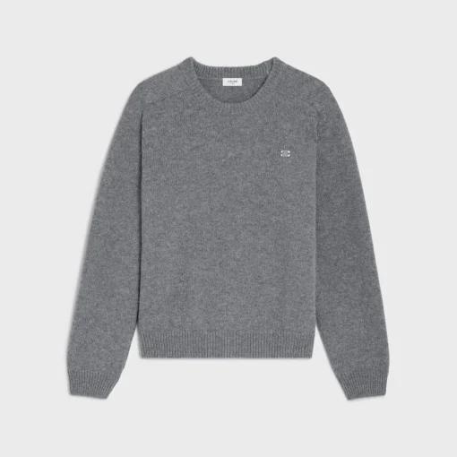 triomphe crew neck sweater in wool and cashmere