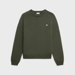 triomphe crew neck sweater in wool and cashmere