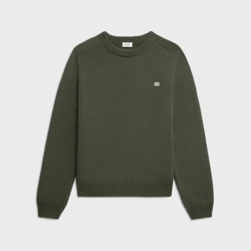 triomphe crew neck sweater in wool and cashmere