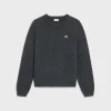 triomphe crew neck sweater in wool and cashmere