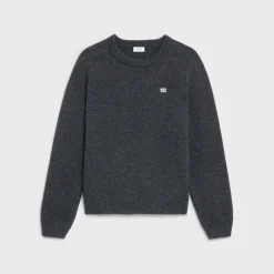triomphe crew neck sweater in wool and cashmere