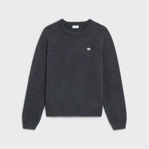 triomphe crew neck sweater in wool and cashmere