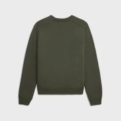 triomphe crew neck sweater in wool and cashmere
