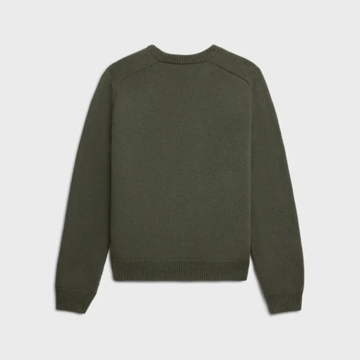 triomphe crew neck sweater in wool and cashmere