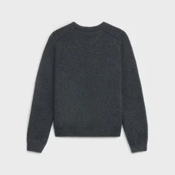 triomphe crew neck sweater in wool and cashmere