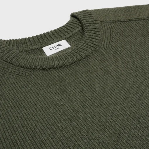 triomphe crew neck sweater in wool and cashmere