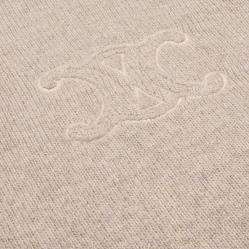triomphe crew neck sweater in wool and cashmere