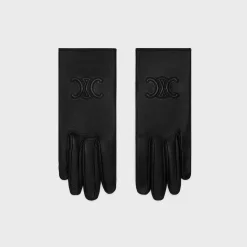 triomphe gloves in plongé lambskin