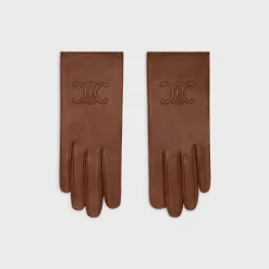 triomphe gloves in plongé lambskin