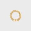 Triomphe Gourmette Bracelet in Brass with Gold Finish