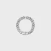 Triomphe Gourmette Bracelet in Brass with Rhodium Finish
