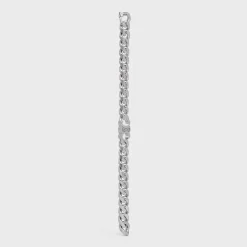 Triomphe Gourmette Bracelet in Brass with Rhodium Finish