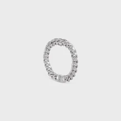 Triomphe Gourmette Bracelet in Brass with Rhodium Finish