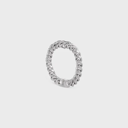 Triomphe Gourmette Bracelet in Brass with Rhodium Finish