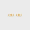 Triomphe Gourmette Studs in Brass with Gold Finish