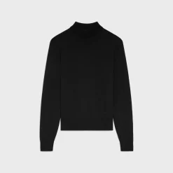 triomphe high collar sweater in wool