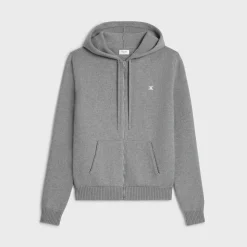 triomphe hooded sweater in wool and cashmere