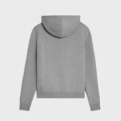 triomphe hooded sweater in wool and cashmere