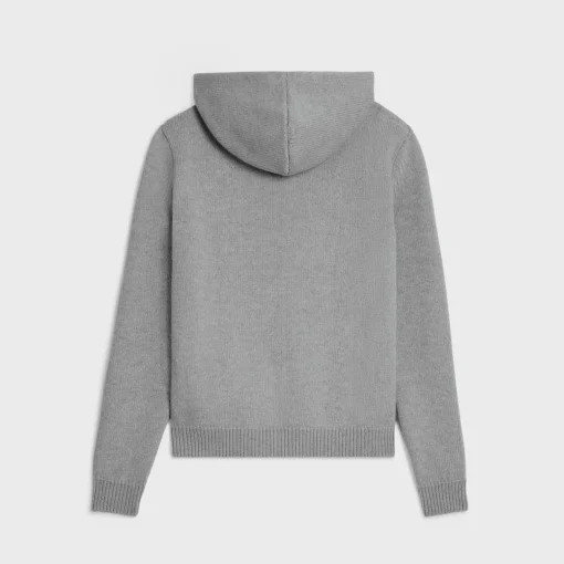 triomphe hooded sweater in wool and cashmere