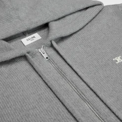 triomphe hooded sweater in wool and cashmere