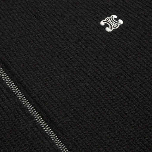 triomphe hooded sweater in wool and cashmere
